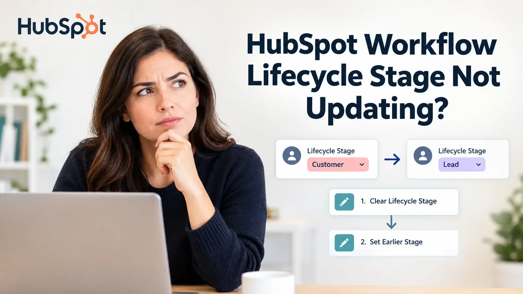HubSpot workflow lifecycle stage not updating when moving a record from Customer back to Lead