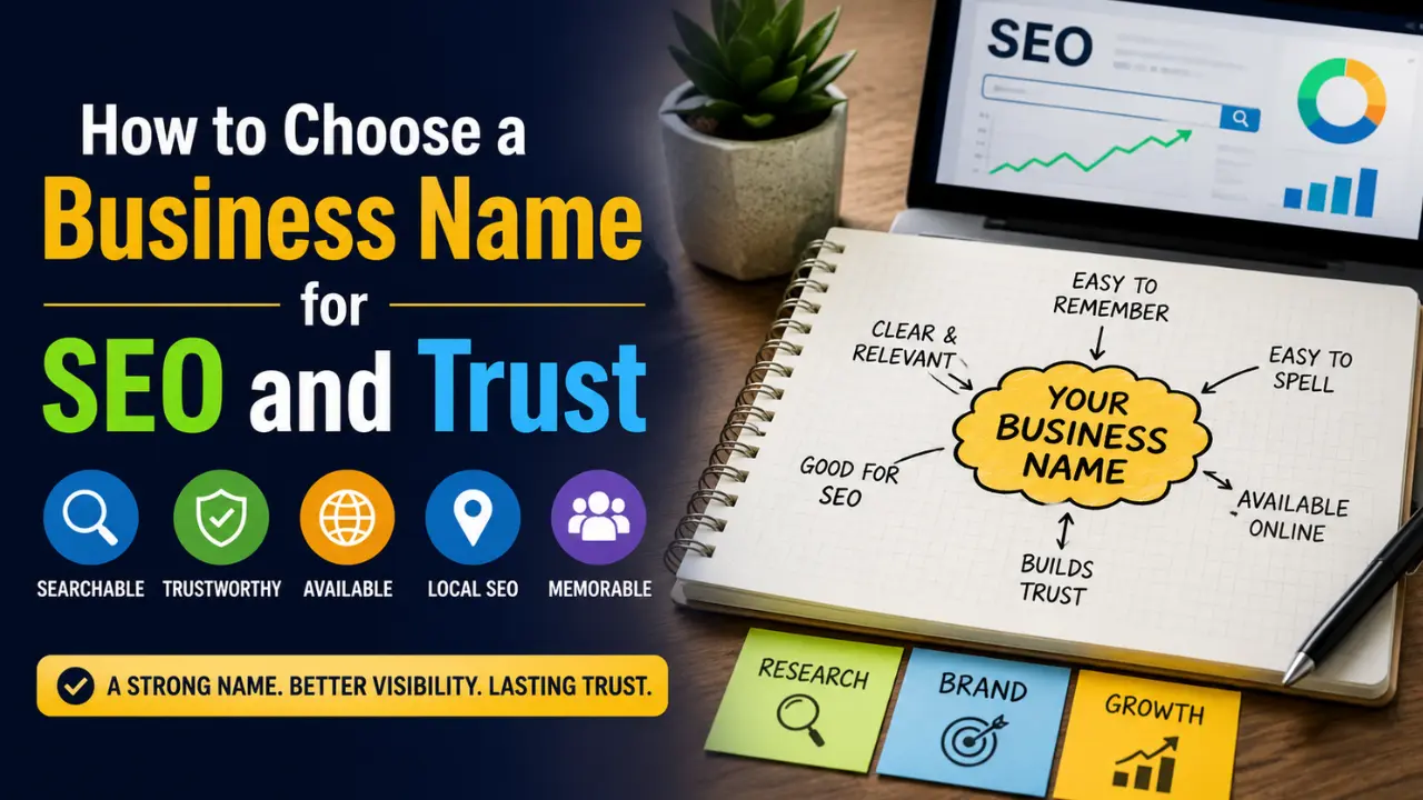 A good business name should be easy to spell, search, trust, and grow with. Learn what small business owners should check before deciding on one.