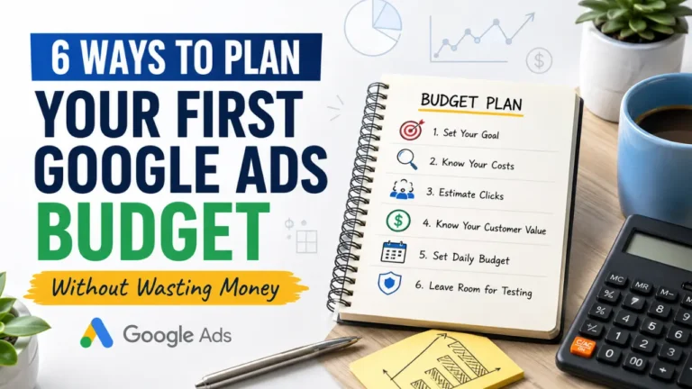 Learn how to plan your first Google Ads budget without guessing, from customer value and click costs to daily spend, tracking, and testing needs.